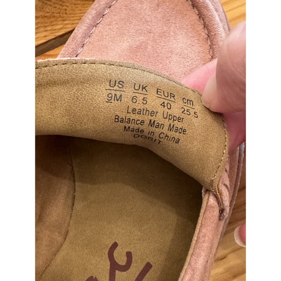 ZODIAC Dorit Slip On Loafer Nougat Pink Suede Leather Size 9 Platform Retro EUC! - Picture 6 of 7